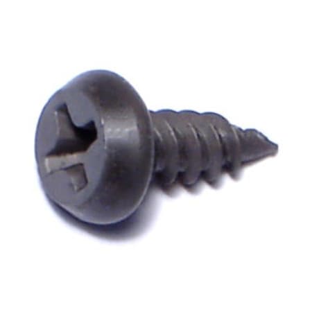 Midwest Fastener Self-Drilling Screw, #7 x 7/16 in, Black Phosphate Steel Pan Head Phillips Drive, 25 PK 30762